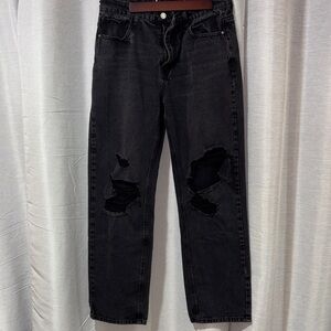 Women’s Black Distressed Jeans